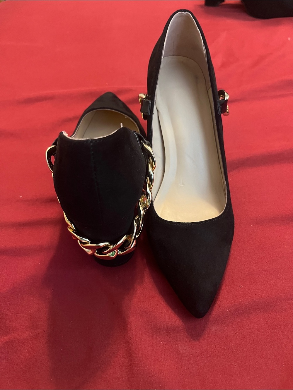 Black Chain Heels